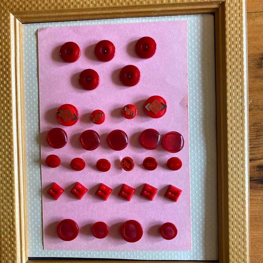 Vintage Red Button Collection